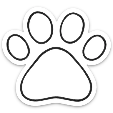 sketchy and simple paw emoji sticker