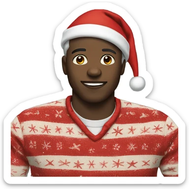 Black people on Christmas Eve sticker
