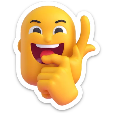 emoji biting index finger sticker