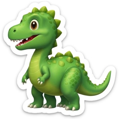  cute green color dinosaur sticker