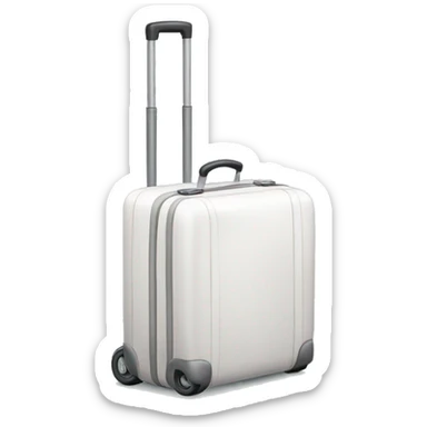 White wheelie suitcase sticker