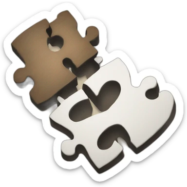 two puzzle pieces sticker