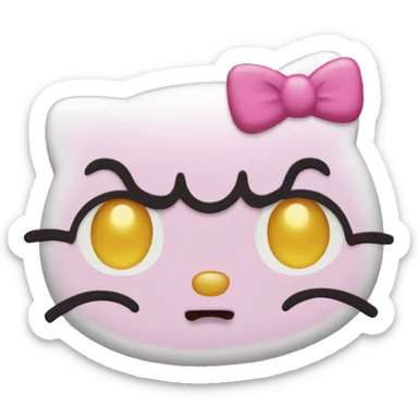 mad hello kitty face sanrio sticker