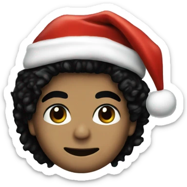 Michael Jackson with santa hat sticker