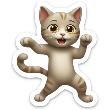 cat dancing sticker