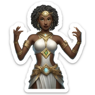 Technomancy Goddess is a mystical being who controls both magic and technology. She can cast spells on technological networks. Her powers blend the ancient art of magic with advanced cybernetics and technology. She can command machines sticker