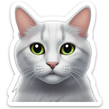 realsuprising cat on spreading out nebula with dark cosmic space background sticker