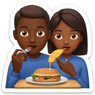 i want two person nicke eatche athore sticker