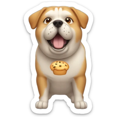too fat dog like eating cat sticker