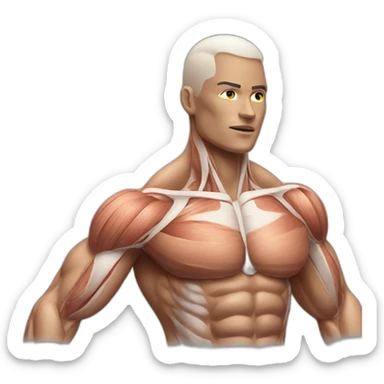 muscle mannequin anatomy sticker