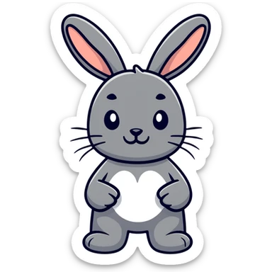 cute bunny rabbit saying buenas noches sticker