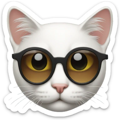 Cat with sunglasses sticker