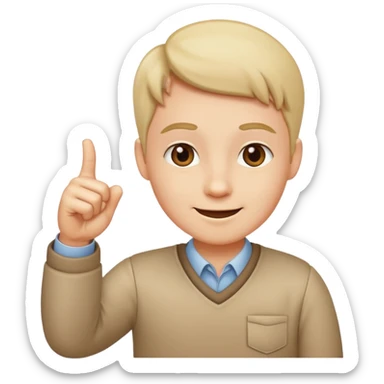 Looking satisfied and putting together your thumb and pointer finger happy sticker