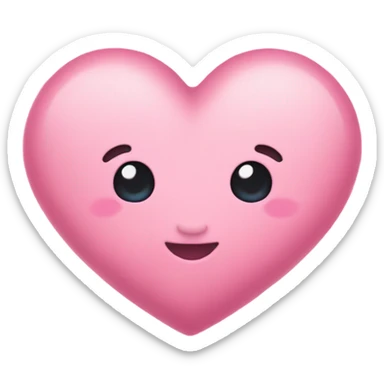 A cute soft pink heart sticker