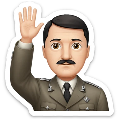 Hitler raising one hand straight up like a salute sticker