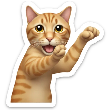 american sign language for cat sticker