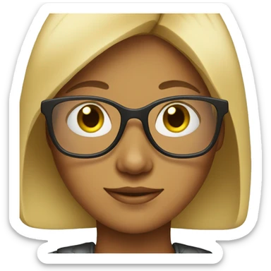 Girl with glasss sticker