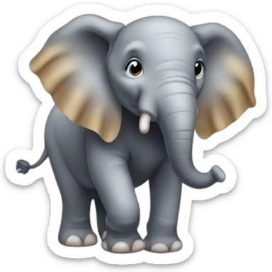 Elefant on acation sticker