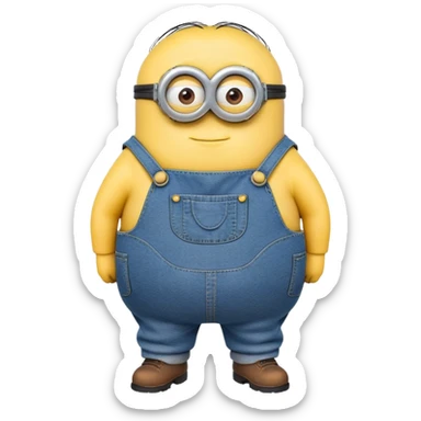 Very very fat minion sticker