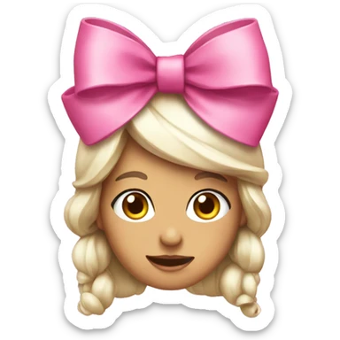 Pink bow Christmas  sticker