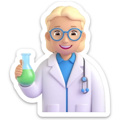 smile scientist sticker