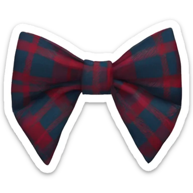 plaid bow sticker
