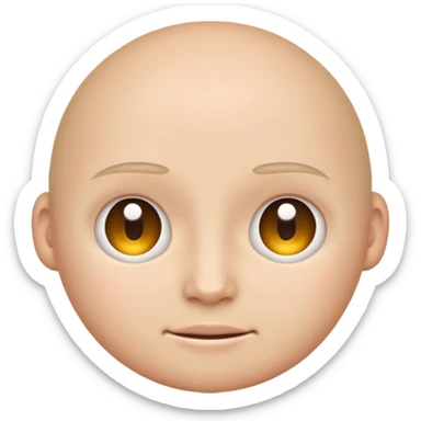 emoji with *NO* eyebrows staring into your soul  sticker