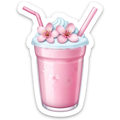 Pastel pink Cherry Blossom Sakura Slushie  sticker