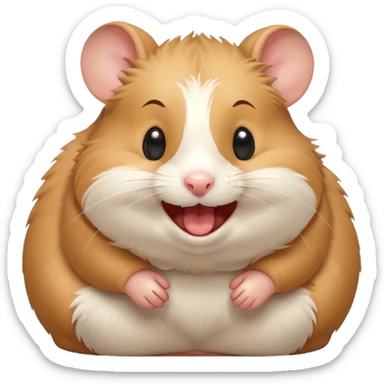 A hamster laughing sticker