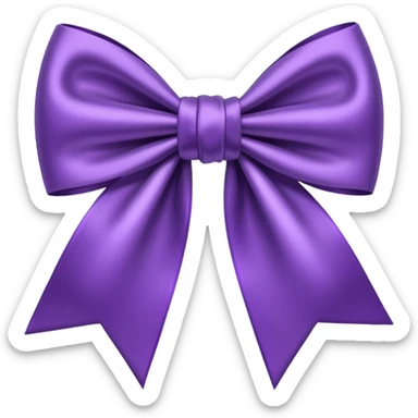 Purple bow sticker