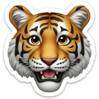 Tiger on a swiss flag sticker