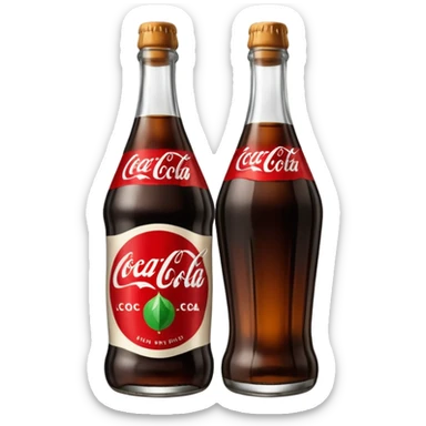 Vaso con forma de botella que contenga dentro fernet con coca cola sticker