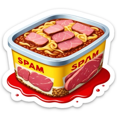 pop art SPAM meat slop advertisement warhol landscape  sticker