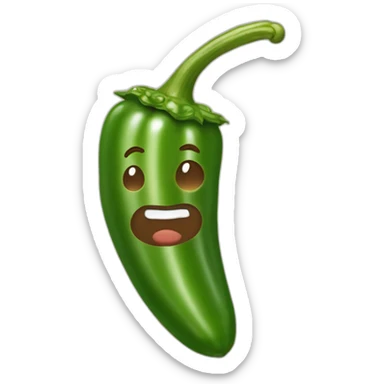 De jalapeño, un grano de café y azúcar sticker