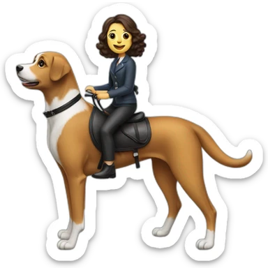 Charli chaplin riding a dog sticker