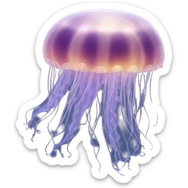 Moon jellyfish sticker