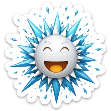 emoji style white, all exploding 💀 sticker