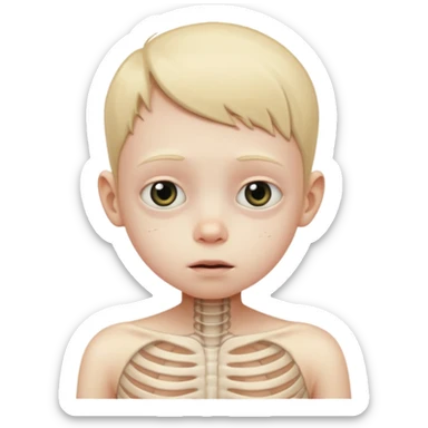 criança com corpo extremamente magro sticker