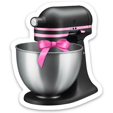  mixer with pink ribbon sticker