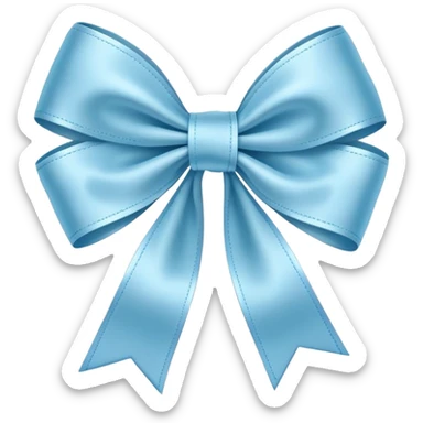 Light blue bow sticker