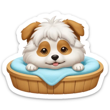 dog relaxing spa sticker