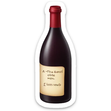a bottle of red wine sticker