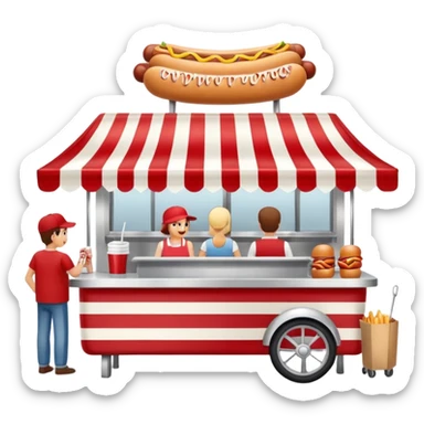 Puesto de perros calientes  sticker