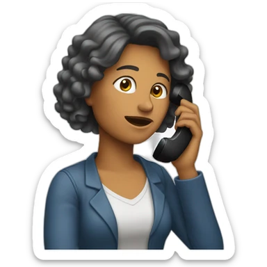 women hablando por telefono sticker