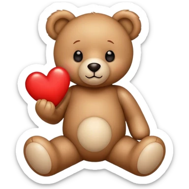 Valentine’s Day bear with a heart on its chest sticker