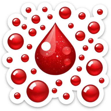 red glitter setor sticker