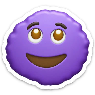 Purple Christmas cookie sticker