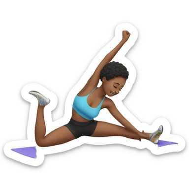 stretching after gym sticker