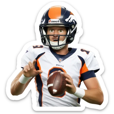 Bo Nix Broncos QB sticker