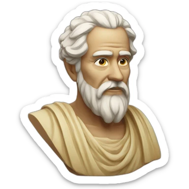 wise man bust sticker